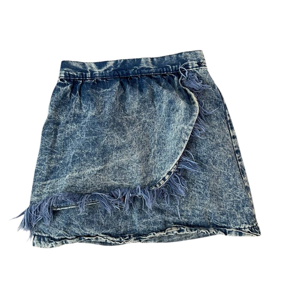 Vintage McKids McDonalds Acid Wash Faux Wrap Skirt Girls Size 6X School Play